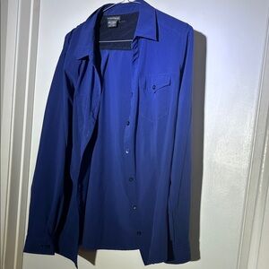 Exofficio Women's Blue Button Down Shirt